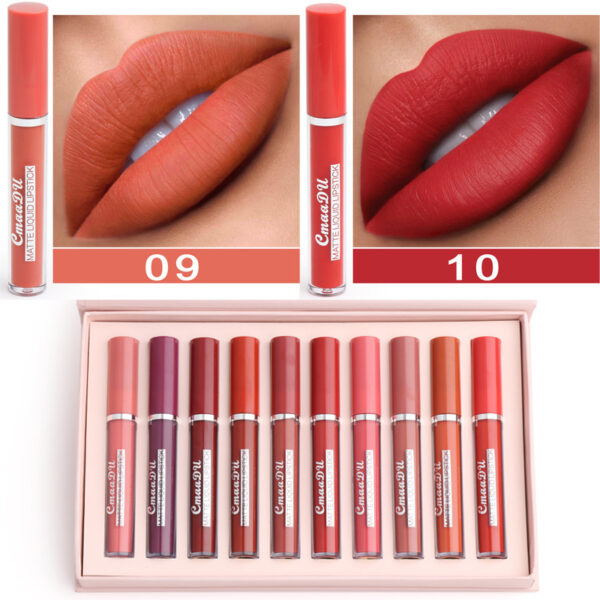 10-Piece Stunning Matte Liquid Lipstick Set – Waterproof, Long-Lasting, Smudge-Proof & Non-Stick Lip Colors for Women - Image 3