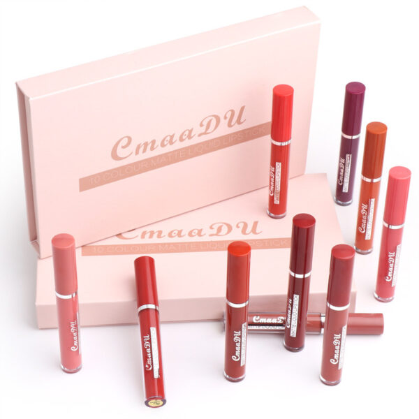 10-Piece Stunning Matte Liquid Lipstick Set – Waterproof, Long-Lasting, Smudge-Proof & Non-Stick Lip Colors for Women - Image 2