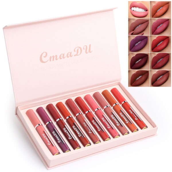 10-Piece Stunning Matte Liquid Lipstick Set – Waterproof, Long-Lasting, Smudge-Proof & Non-Stick Lip Colors for Women - Image 5