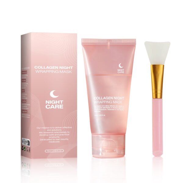 Collagen Night Wrapping Face Mask – Firming, Hydrating & Anti-Wrinkle Skincare with Natural Ingredients 75ml - Image 2