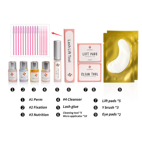 ICONSIGN 2025 Upgraded Lash Lift Kit, Professional Semi-Permanent Curling Eyelash Perm Kit Suitable for Salon & Home Use - Image 2